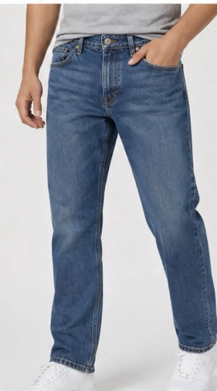 True Religion Men’s Size 36 Blue Straight Leg Jeans Medium Wash Denim